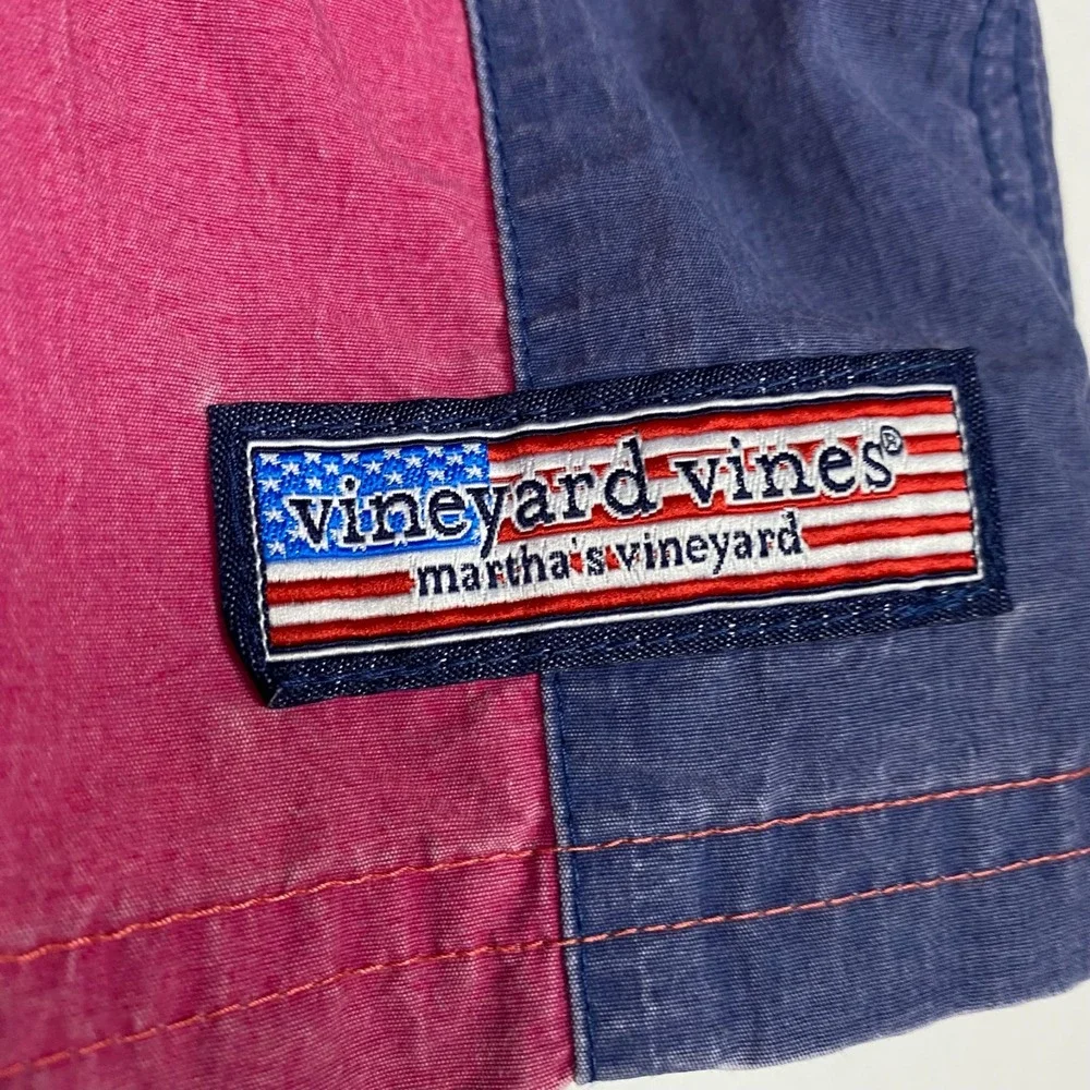 Vineyard Vine Size XL Men's Swimwear Red Pieced Island USA Flag‎ Chappy